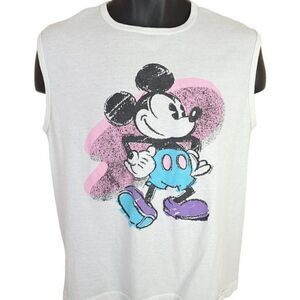 Mickey Mouse T Shirt Vintage 80s Walt Disney Sleeveless Made In USA Medium